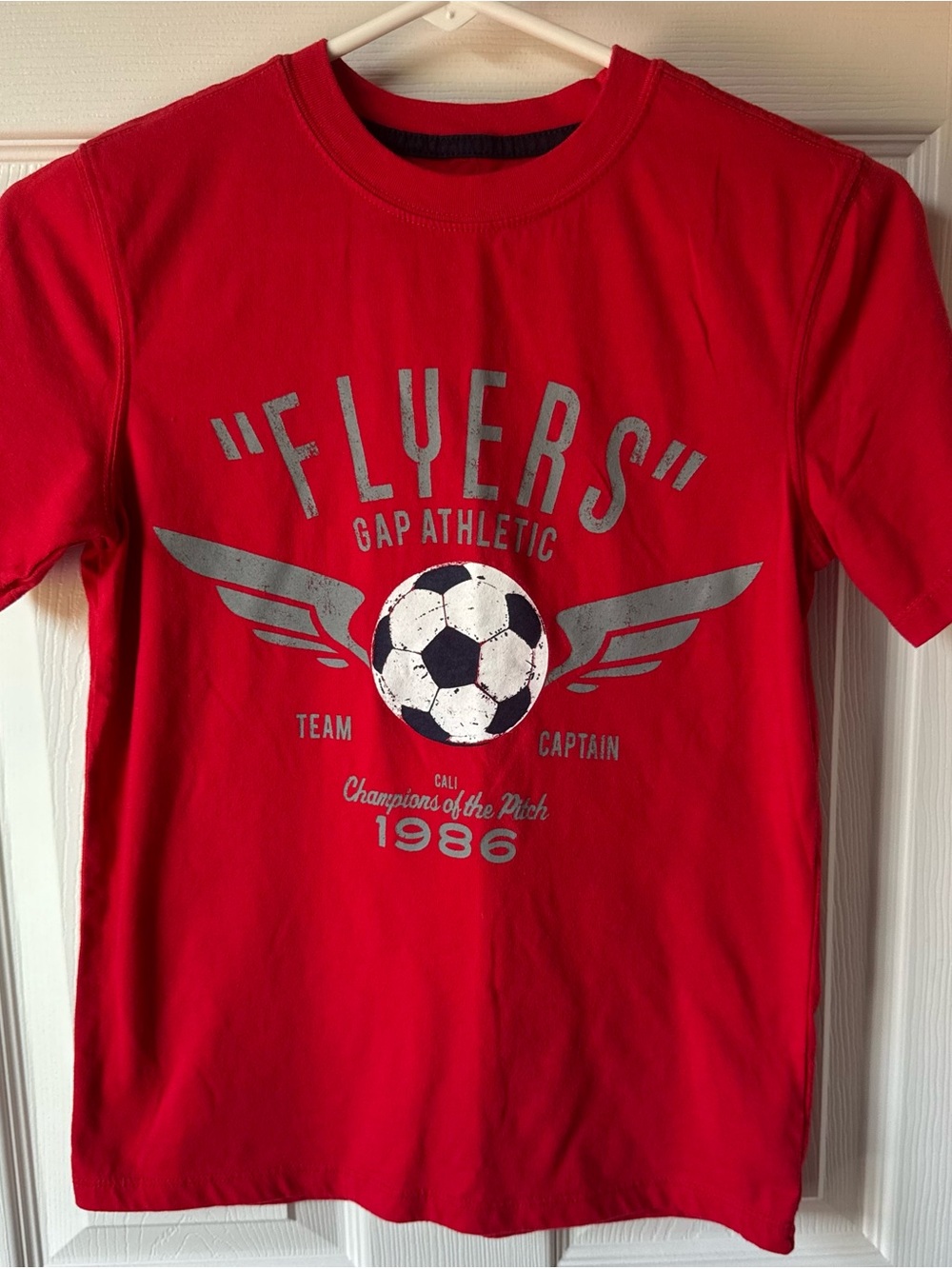 GAP Red 'Flyers' Soccer Graphic Short Sleeve Tee